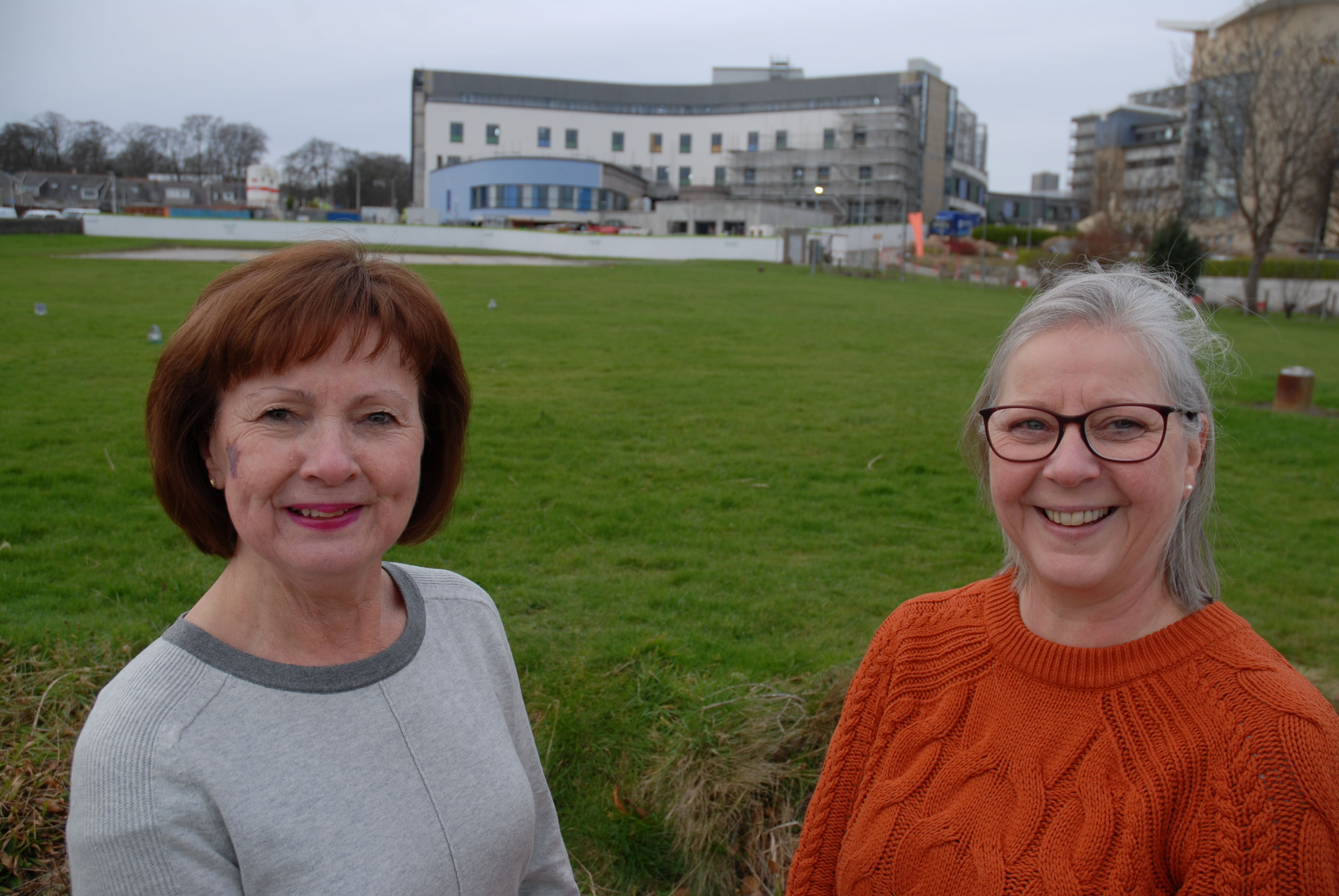 (left to right) Project Nurse Margaret Meredith and Project Midwife Jayne Forrest